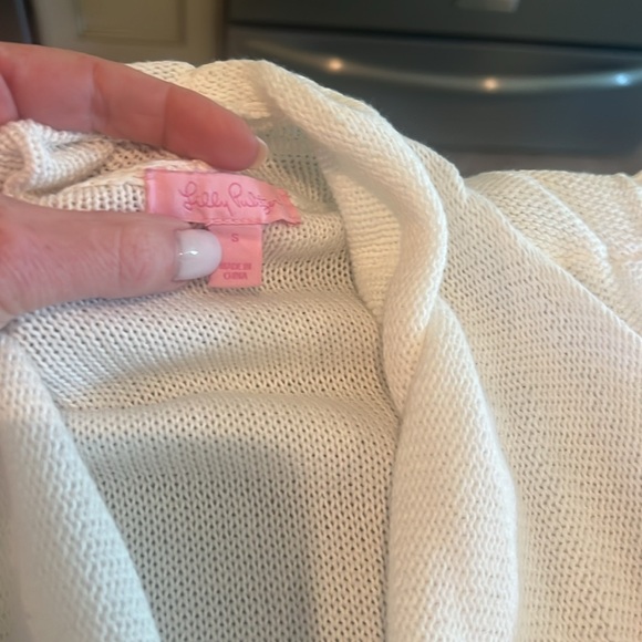 Lilly Pulitzer Size Small Abbott Sweater Vest in Bright White - Picture 2 of 4